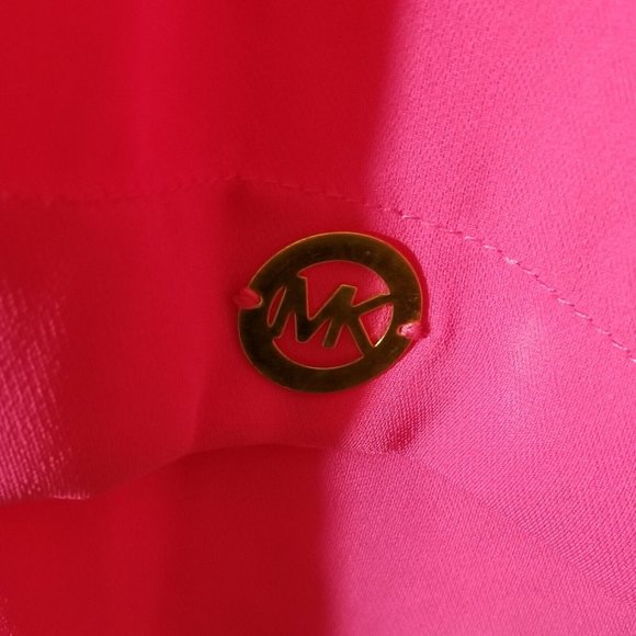 New Michael Michael Kors Top (QS25KG2T45) Electric Pink Sleeveless in Size Large - Picture 5 of 6